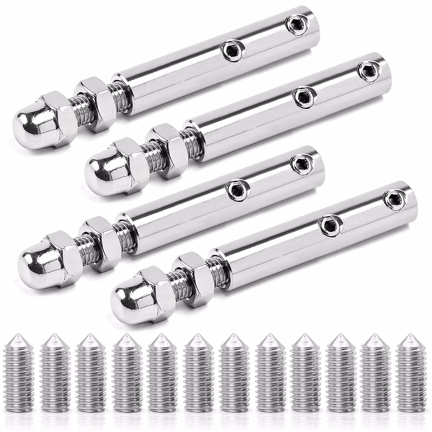 Set di 4 tensionatori in acciaio inossidabile per cavi metallici