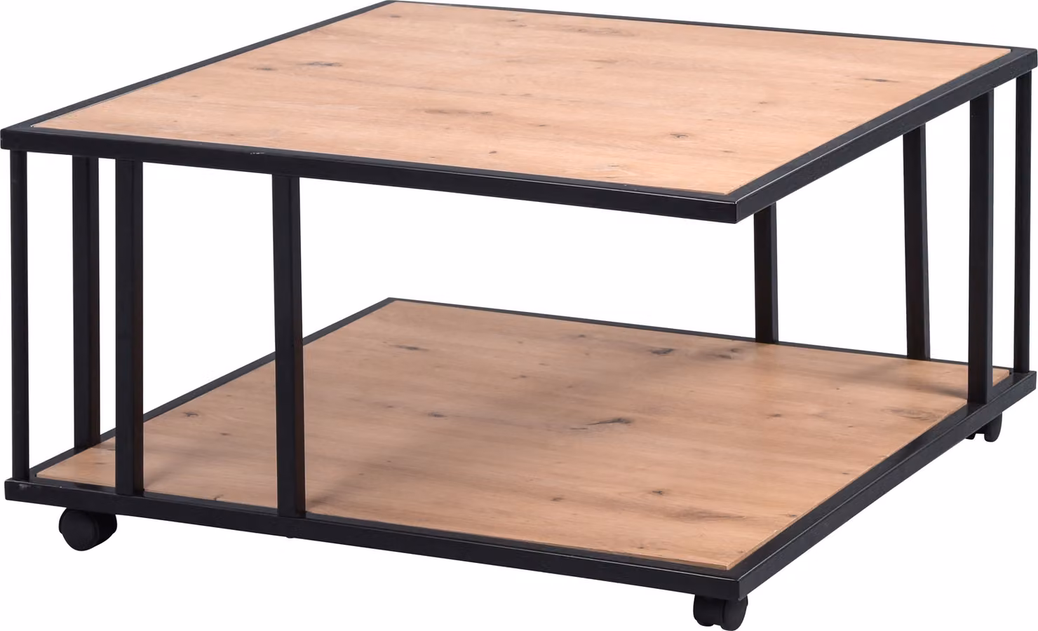 Tavolino Paris 2 - su rotelle - rovere Artisane - 75x41x75 cm