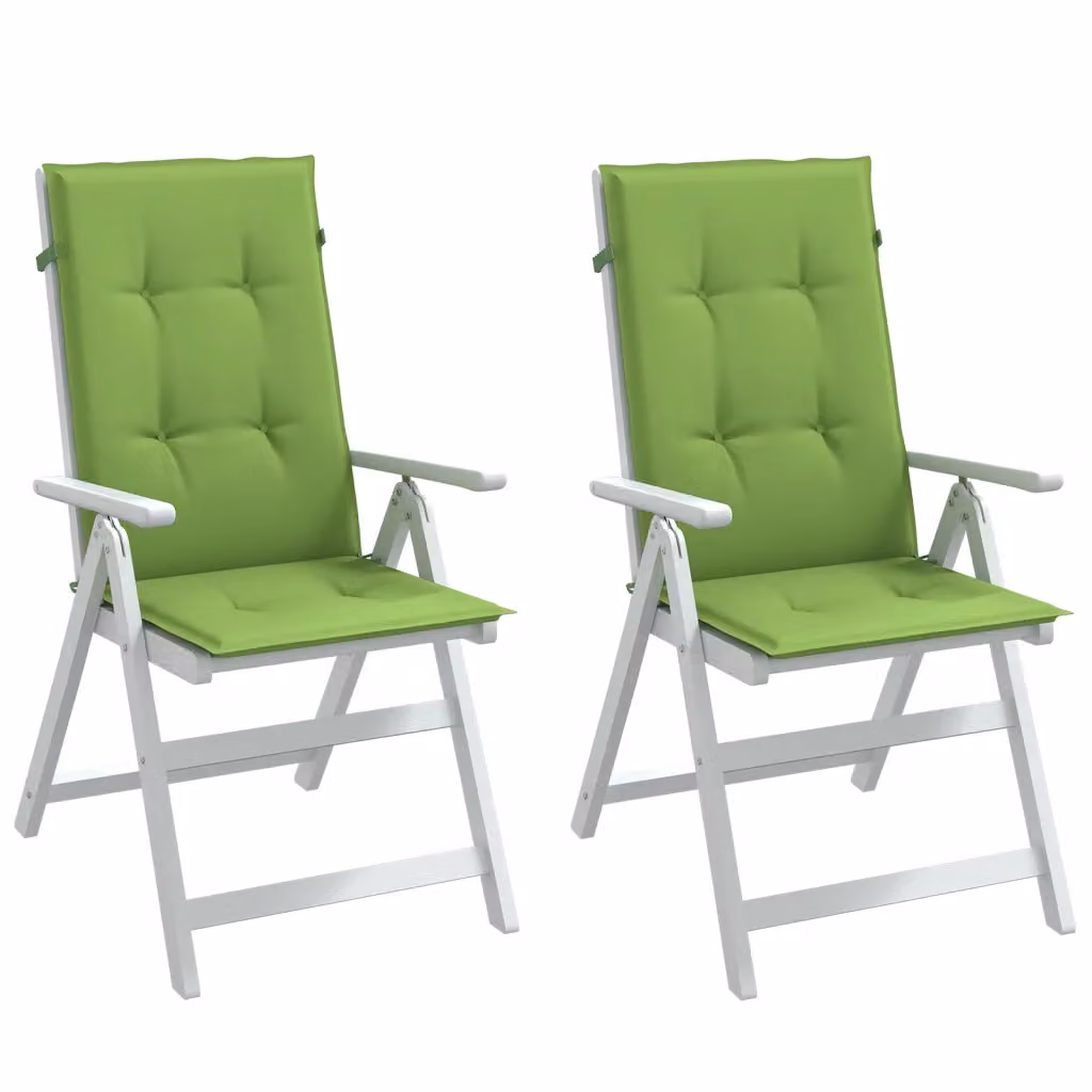 Coppia di cuscini per schienale alto vidaXL in tessuto verde, L 120 cm x P 50 cm x H 4 cm