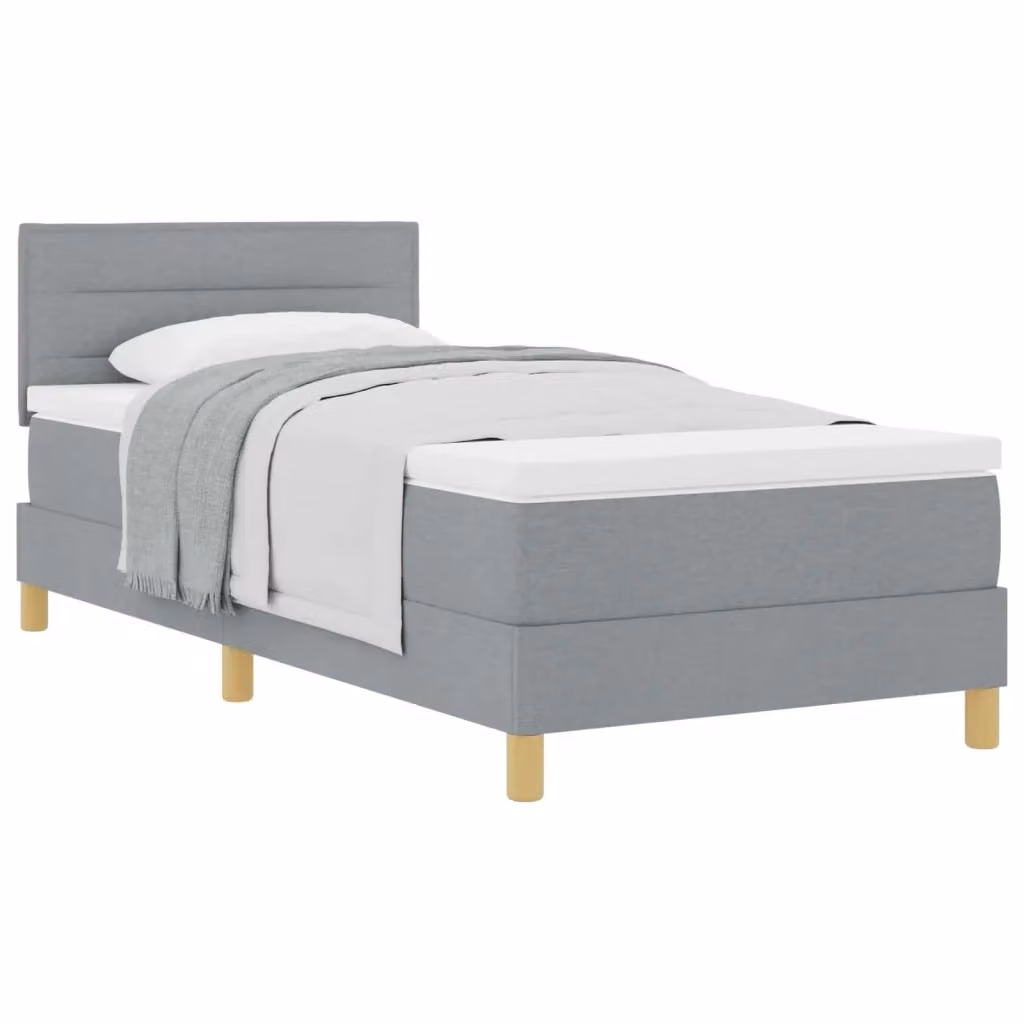 Letto ibrido con cuscino vidaXL in tessuto grigio L: 80 cm, P: 200 cm, H: 140 cm – 2