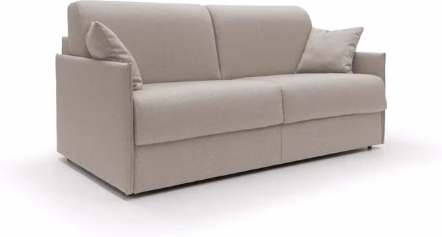Evans Divano letto matrimoniale in tessuto impermeabile beige L: 149 cm, Materasso: 120 x 197 cm
