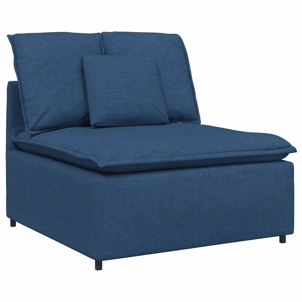 Modulo Centrale di Divano Modulare vidaXL con Cuscini Blu L: 100 cm, P: 100 cm, H: 64 cm – 2