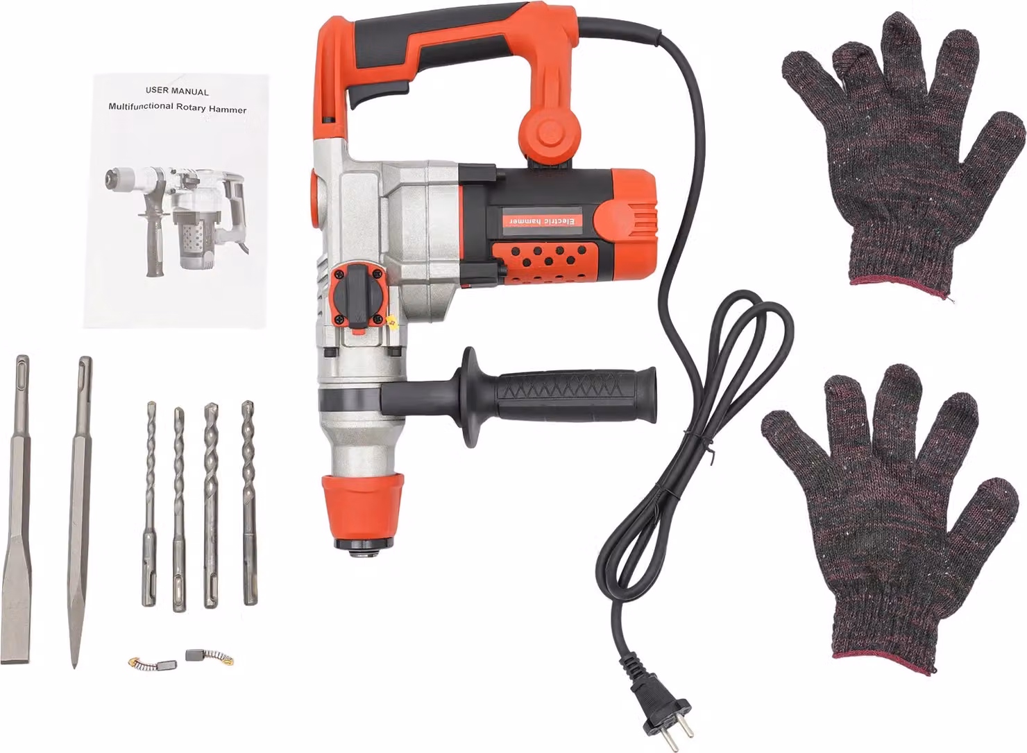 Trapano elettrico a percussione, potenza 2200W, velocità 930 giri/min, rosso, EU