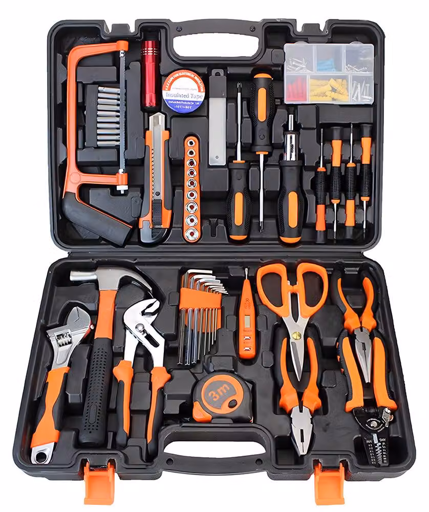 Set di utensili, 102 pezzi, acciaio ad alta resistenza, 43,5 x 30,4 cm, 3,9 kg, per uso domestico