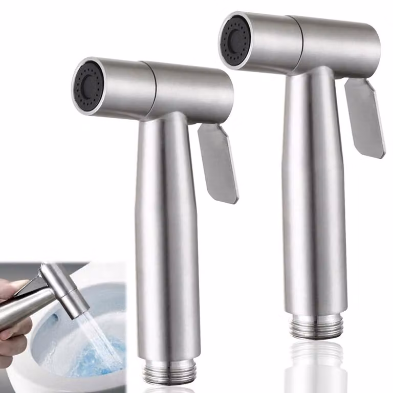 Set di 2 getti doccia per bidet, spruzzatore per WC e spray per la pulizia del bagno