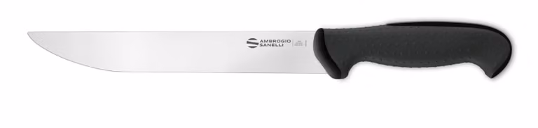 Coltello arrosto linea Tecna di Sanelli Ambrogio, lama cm 23, manico nero