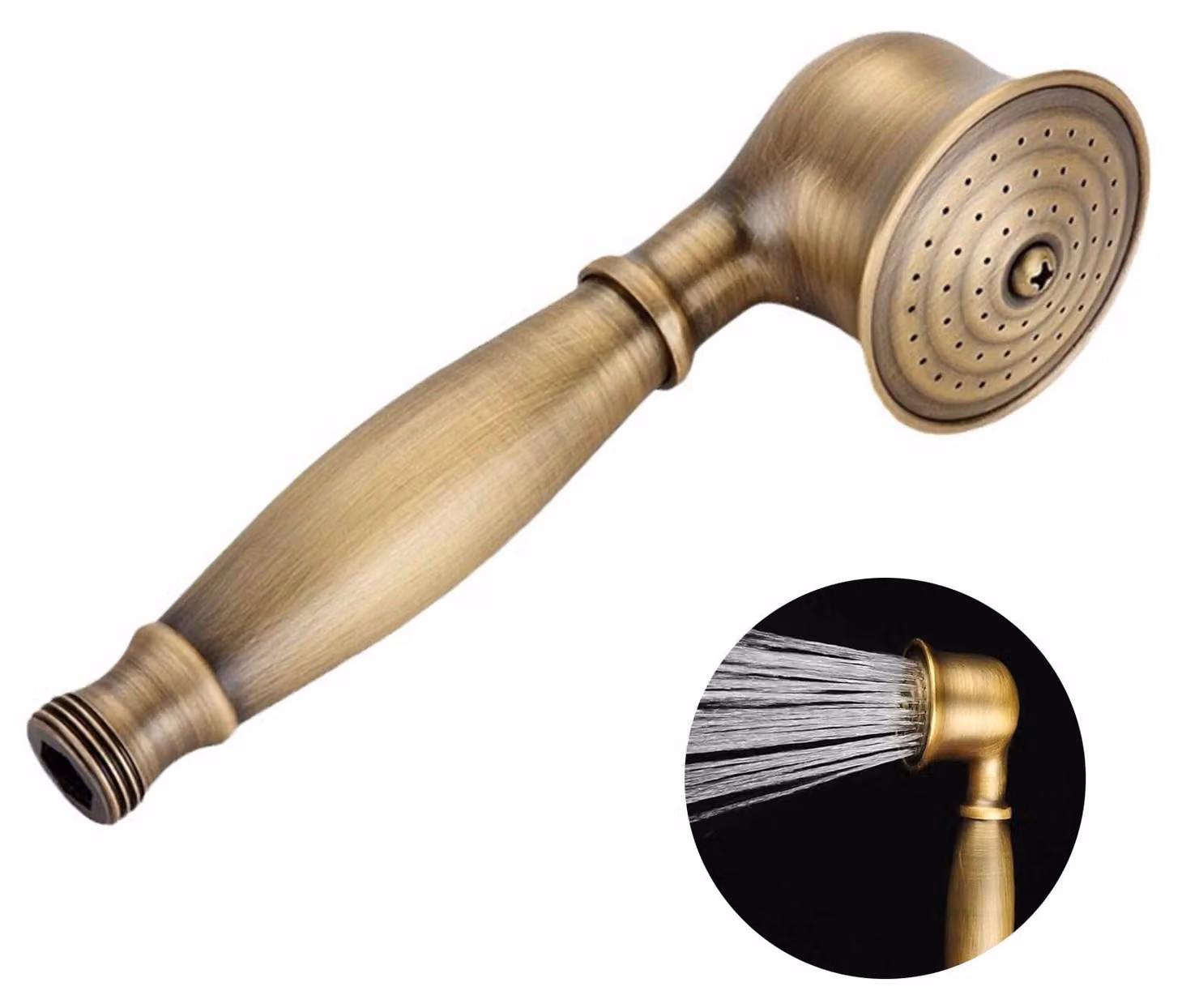 Solidchoice - Miscelatore per doccia in stile retrò, con design che ricorda un telefono d'epoca, realizzato in ottone