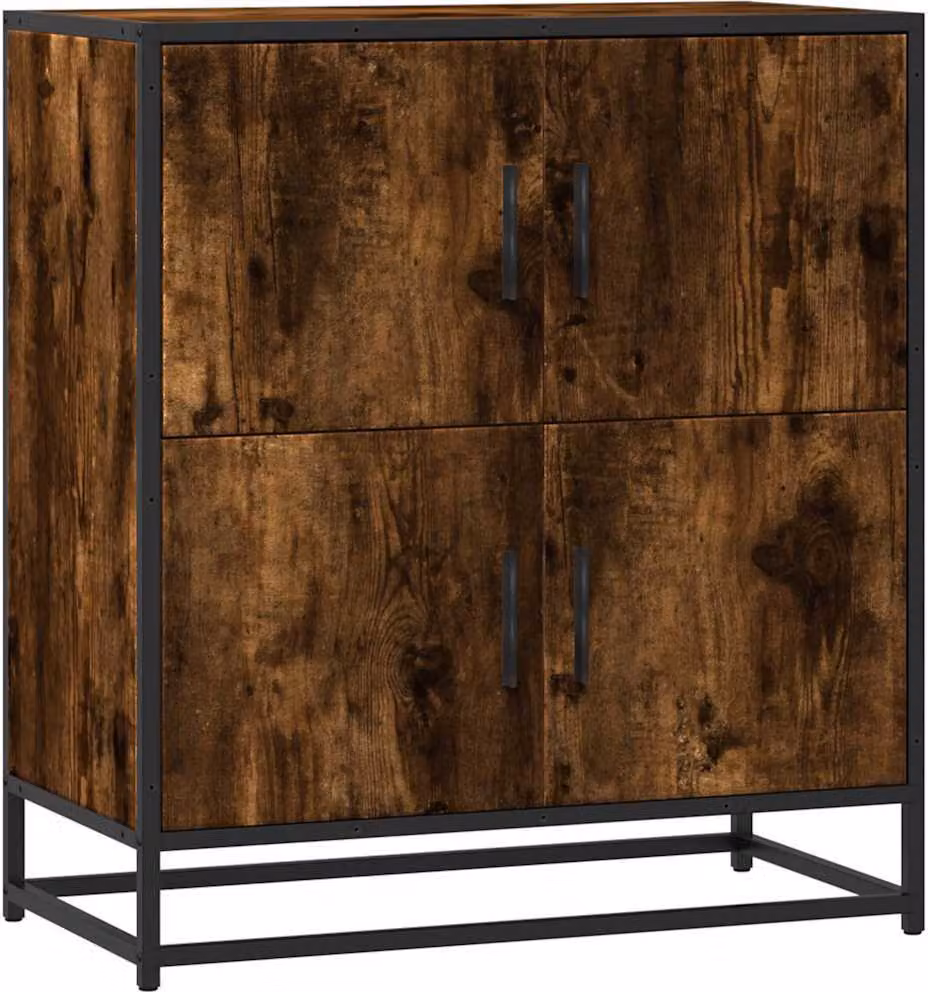 Credenza Rovere Fumo 68x35x76 cm in Legno Multistrato