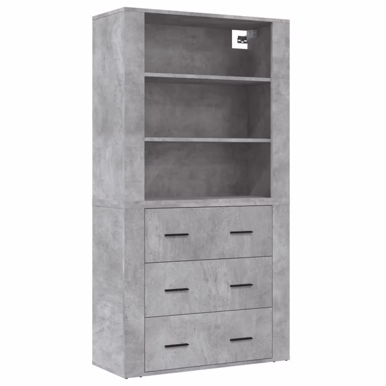 Credenza Grigio Cemento in Legno Multistrato