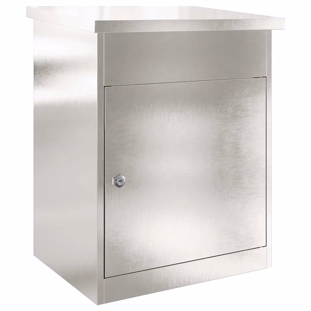 Cassetta per pacchi vidaXL in acciaio inossidabile argento L/P/H: 47,5 x 38 x 59 cm – 2