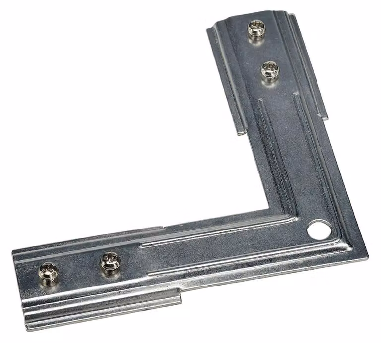 Connettore angolare stabilizzatore lungo per binario HV a circuito singolo, nichel opaco