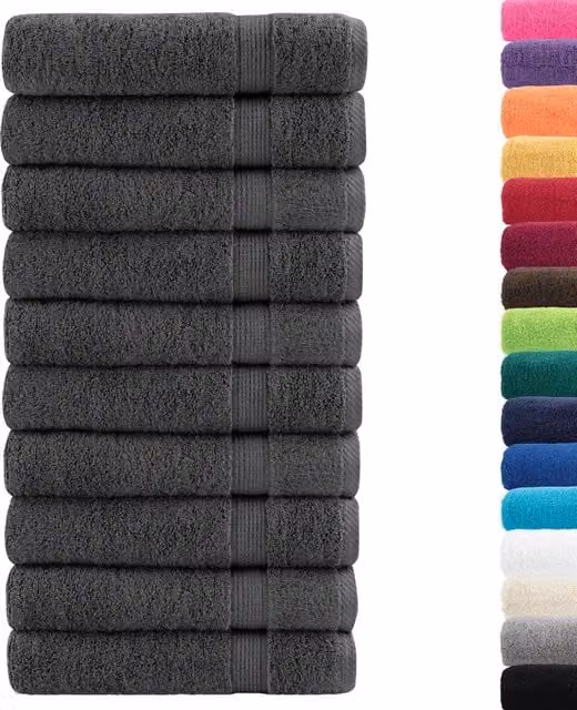 Asciugamani Premium SOLUND 50 pz | Teli per bagno Antracite 50x100 cm 600 g/m2