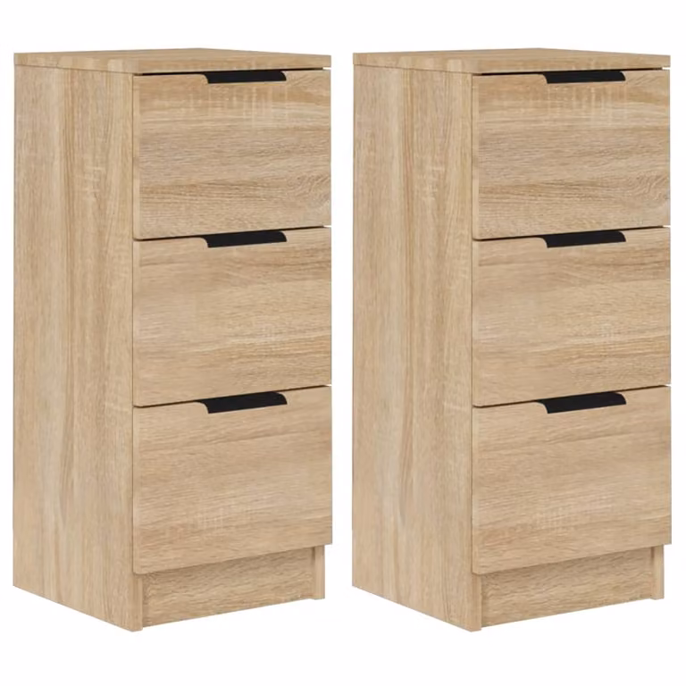 Credenze 2 pz Rovere Sonoma 30x30x70 cm in Legno Multistrato