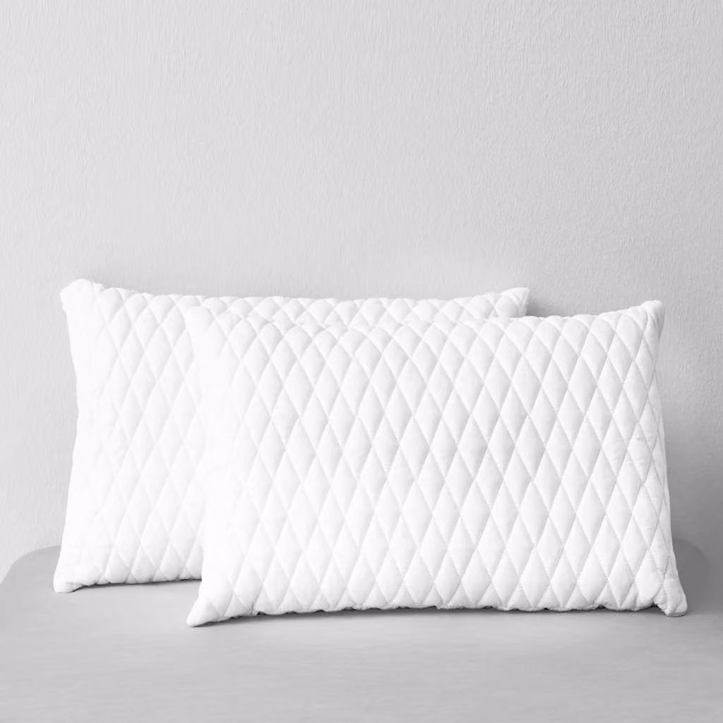 Set di 2 cuscini traspiranti in memory foam vidaXL bianchi L: 60 cm, P: 40 cm, H: 14 cm