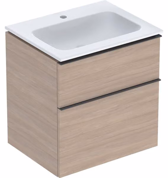 Geberit iCon Set lavabo pour meubles avec meuble sous-lavabo, 2 tiroirs, 60x63x48 cm, 502331, 502.335.JH.1, 502.335.JH.1