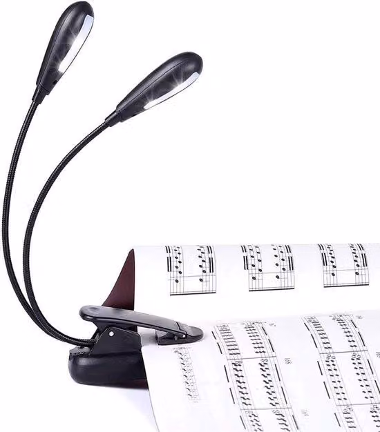 Lampada a LED - Illuminazione a 8 LED - Luce con clip flessibile a 360 gradi - Luce USB senza sfarfallio - Ricaricabile tramite USB
