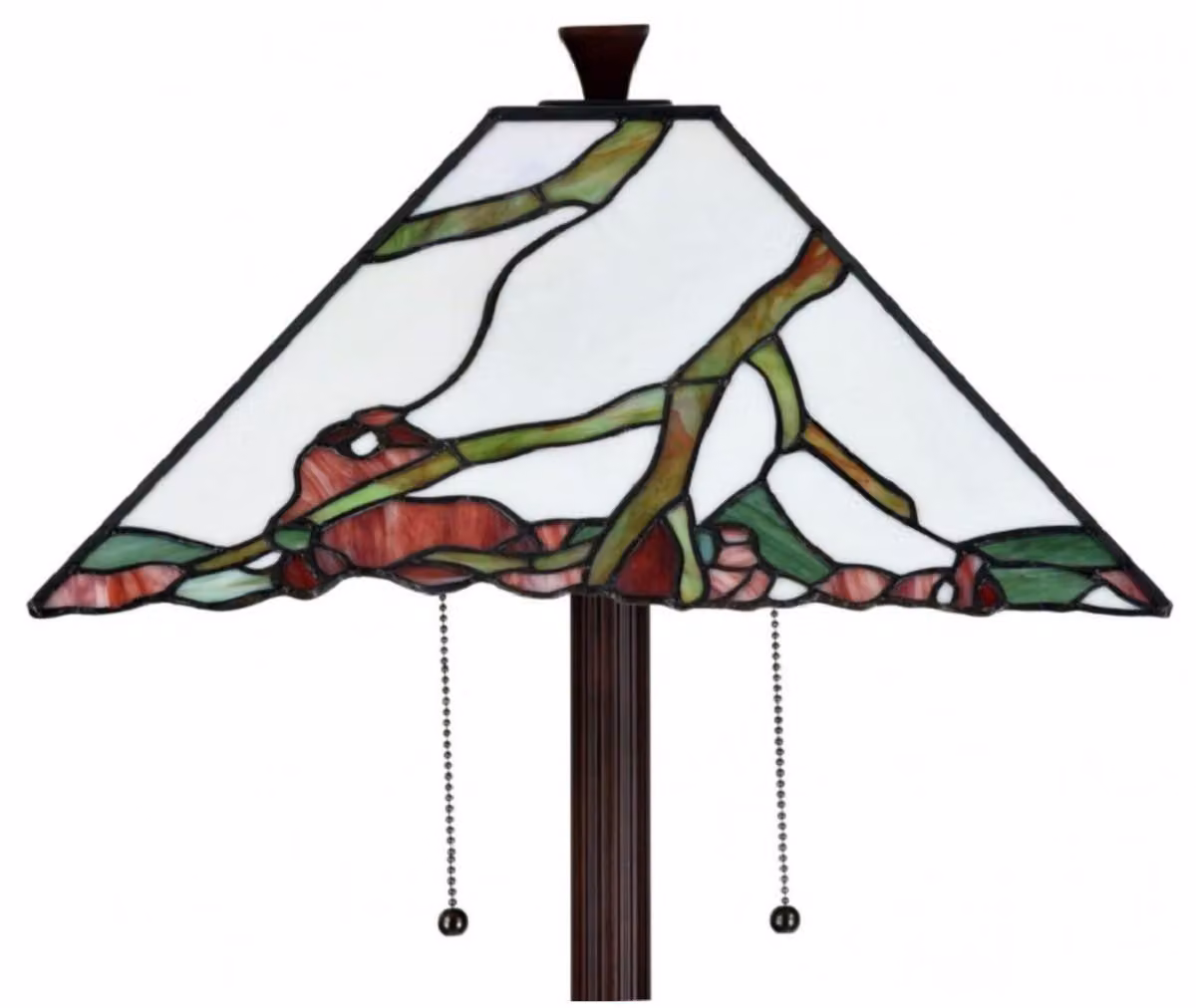 Casa Padrino Lampada da terra Tiffany Multicolore 41 x 41 x H. 150 cm - Lampada da terra fatta a mano