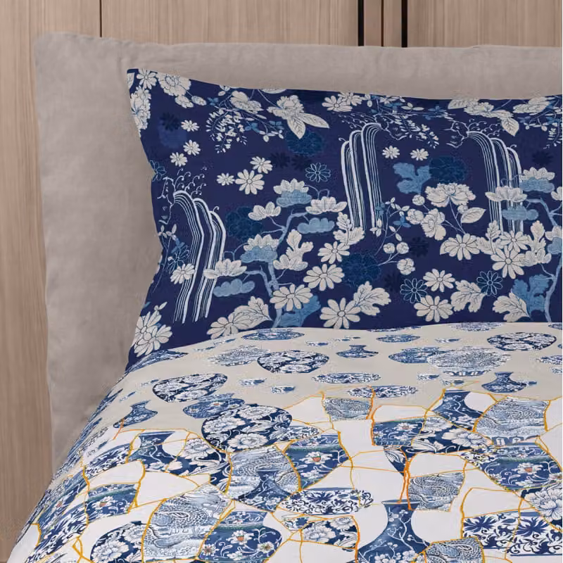 KINTSUGI Parure copripiumino - Taglia: 2 piazze,Colore: KINTSUGI - BLU