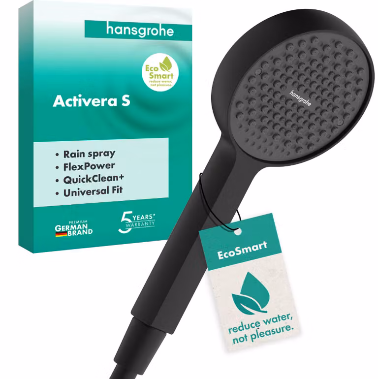 Doccetta hansgrohe Activera S 95 1jet EcoSmart, nero opaco, 1 pz.