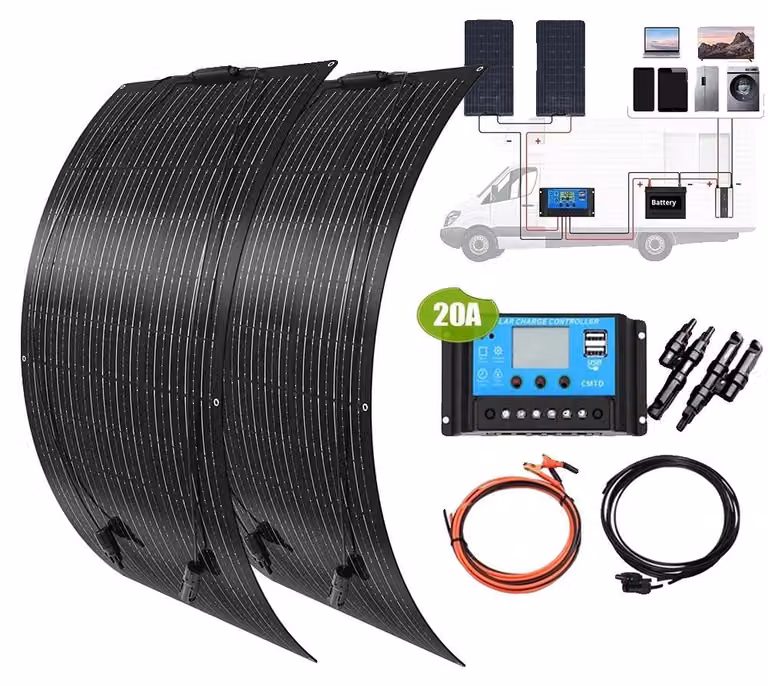 Pannelli solari flessibili, design innovativo, alta efficienza, kit solare da 12V/24V/200W