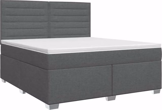Letto box spring con materasso ibrido vidaXL Grigio e Bianco L/P: 180 x 200 cm – 1