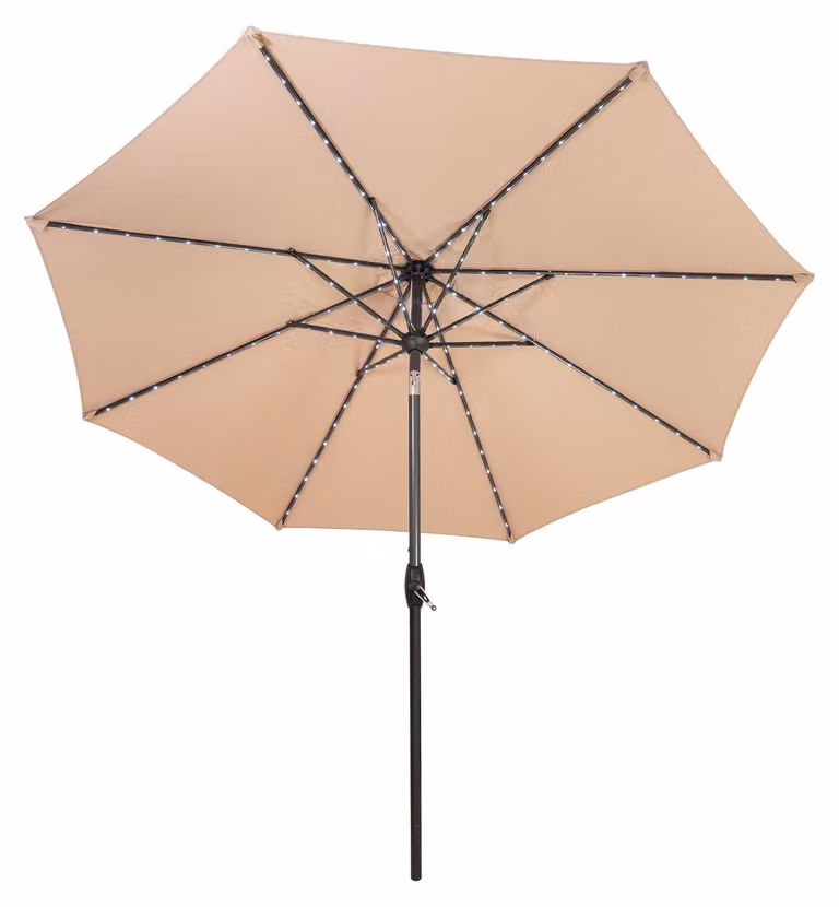Ombrellone a baionetta con luci LED, diametro 2,7 metri - Beige