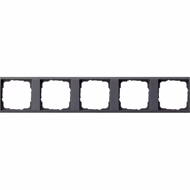 Piastra di montaggio Gira, modello 146528, per 5 interruttori, serie Gira Event, colore antracite