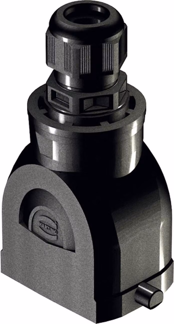 HARTING Han ECO 6B Custodia con pressacavo, 1xM25 uscita cavo diritta, per 1 staffa (nella parte inferiore) - 1