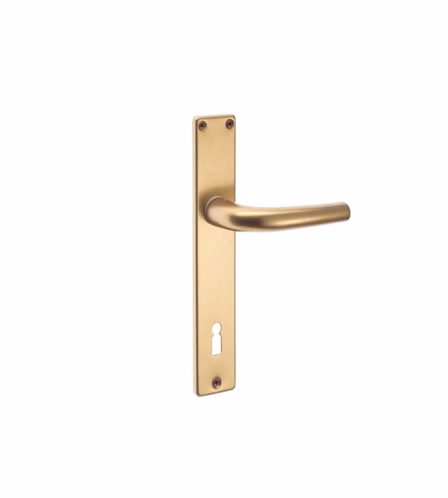 Maniglia con placca in alluminio - Bronzo - 90 mm