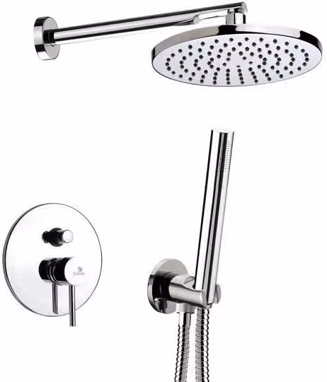 Set completo doccia dotato di soffione minimale anticalcare dotato supporto lusso - serie suvi