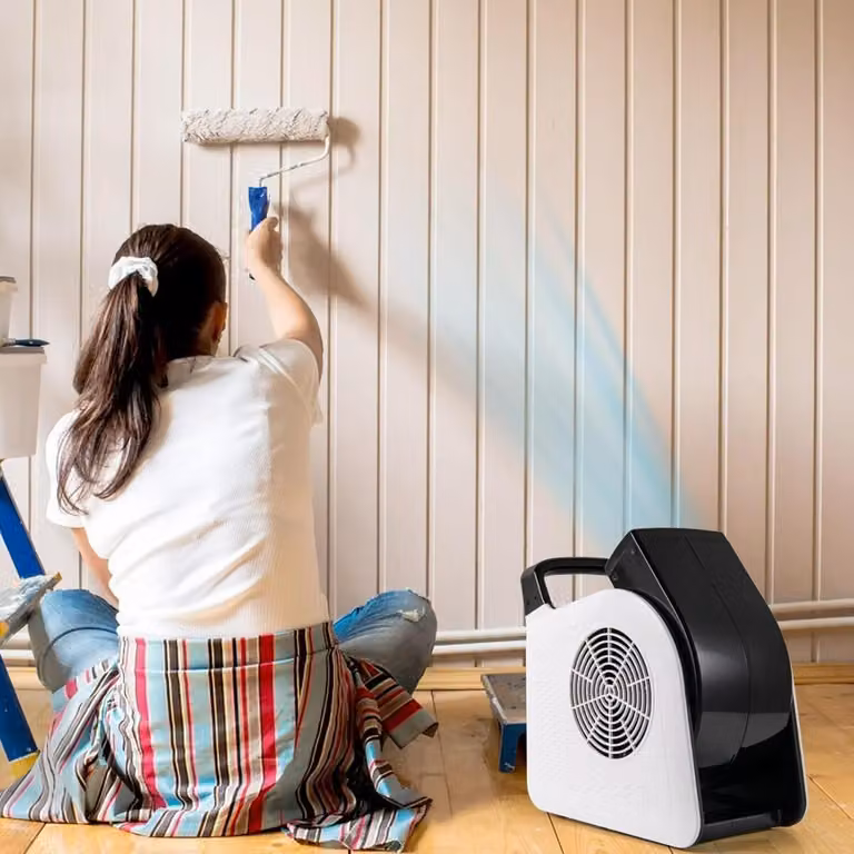 Deumidificatore commerciale e ventilatore da pavimento portatile Costway, Bianco
