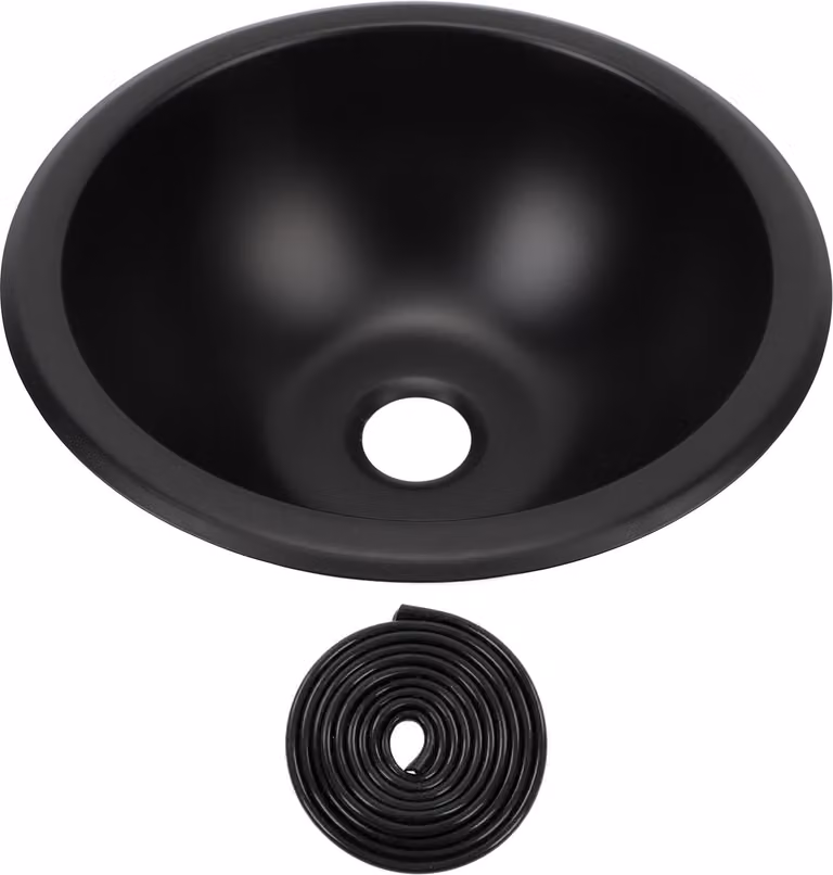 9 x 4 pollici 304 lavello in acciaio inox rotondo da pulire per pulire, 40 mm di drenaggio porto lavello per camper - camper - barca - caravan