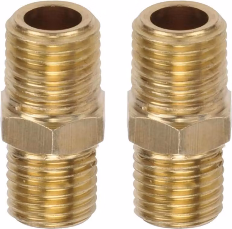 Raccordo universale per aria compressa filettatura 1/4 doppio attacco 2 pz.
