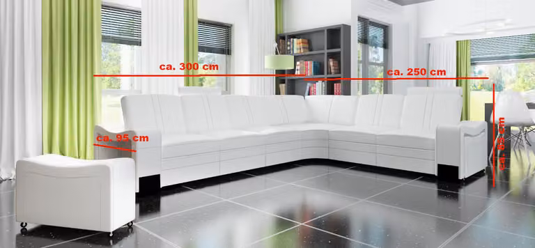 LEDERSOFA XXL WOHNLANDSCHAFT Massanfertigung LEDER ECKCOUCH GARNITUR mit USB