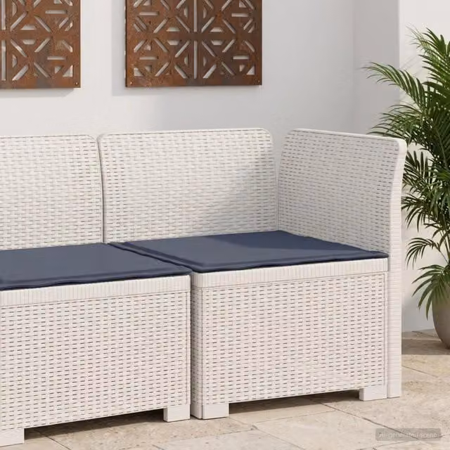 Divano da Giardino a 1 Posto con Cuscino Aspetto Rattan PP 8011827