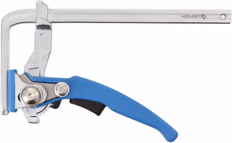 Morsetto a leva da 160 mm per guide e profili a T