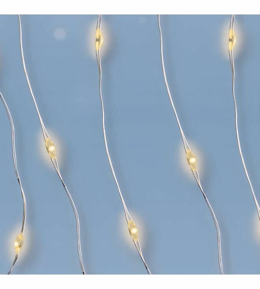 Luci Decorative 40 Micro-LED a Batteria Interni - Bianco Caldo - 1,95m