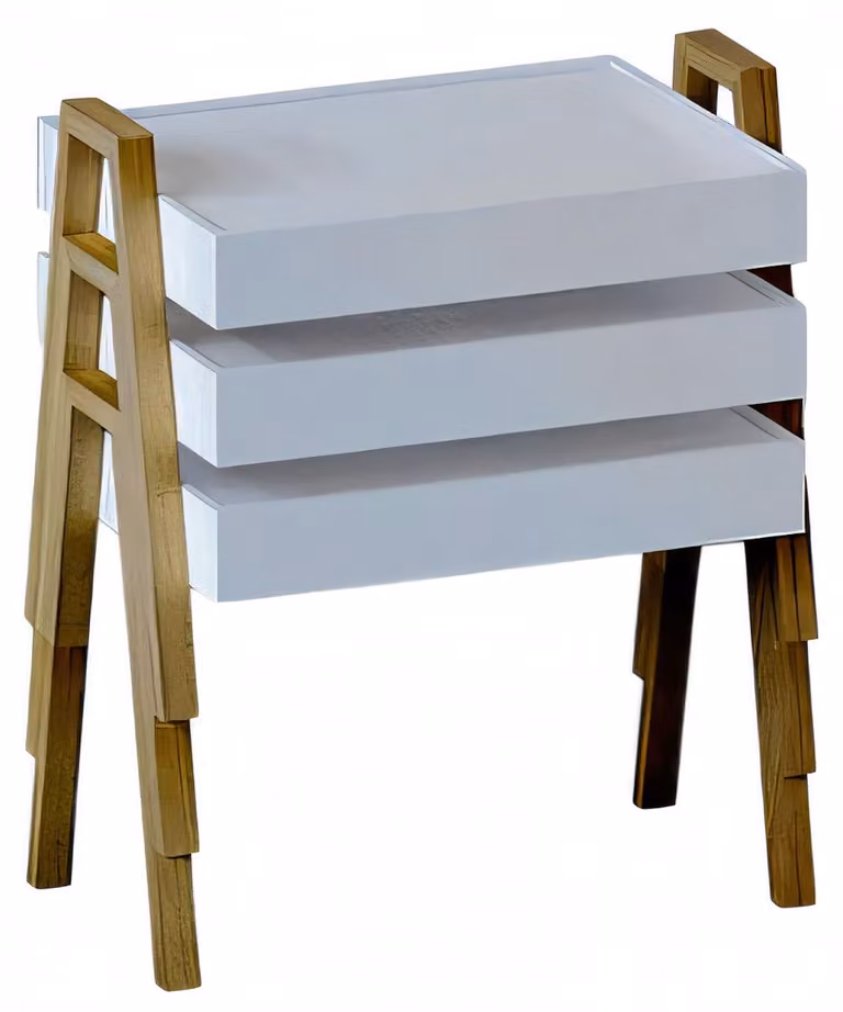 Weißes Holz Couchtisch-Set im modernen Stil