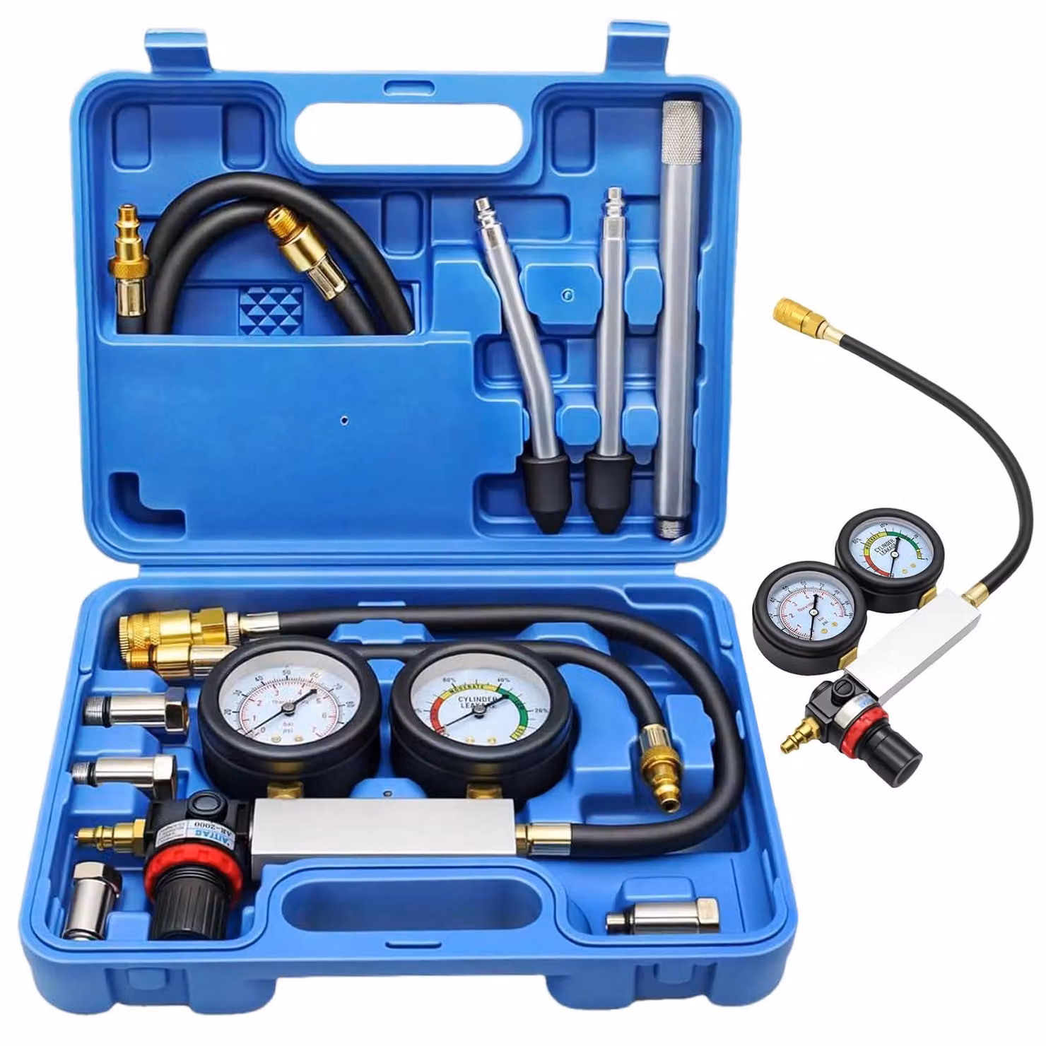 Tester di compressione, manometro per motori a benzina, 100 PSI