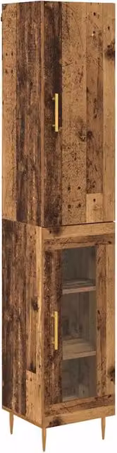 Credenza 2 pz | Madia | Buffet da pranzo | Armadio da pranzo Legno vecchio Legno multistrato