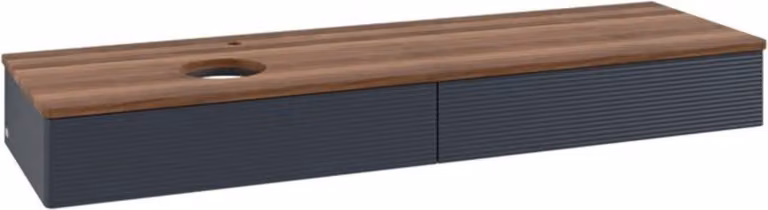 V&B Mobiletto con struttura frontale - illuminazione Antao 160x50cm, HL, WBP w. wal, md bl. m Lac