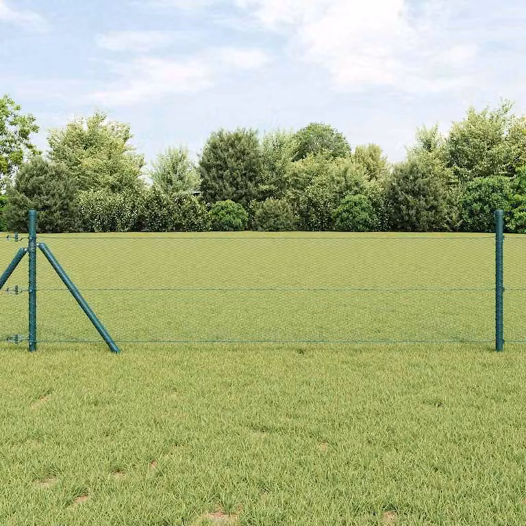 Maison Exclusive - Recinzione a maglia esagonale, 0,4 x 25 m, PVC, colore verde