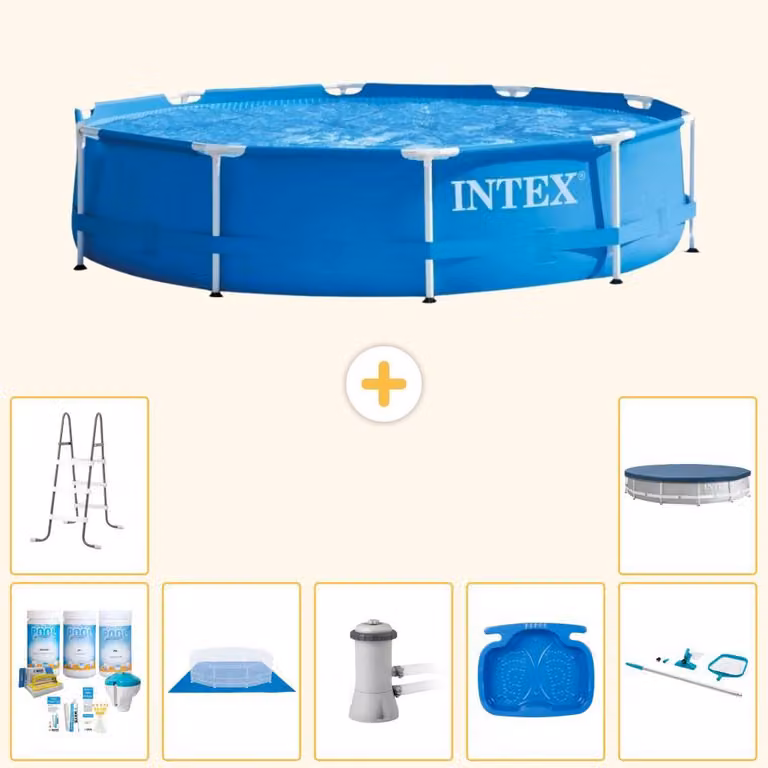 Piscina autoportante rettangolare - 366x76 cm - 8 pezzi - Modello S20435