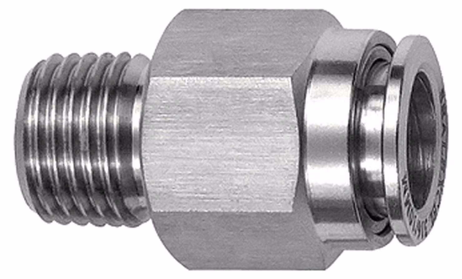 Raccordo Riegler a innesto diretto R 1/2 a., Ø esterno guaina 16,ES 1.4404