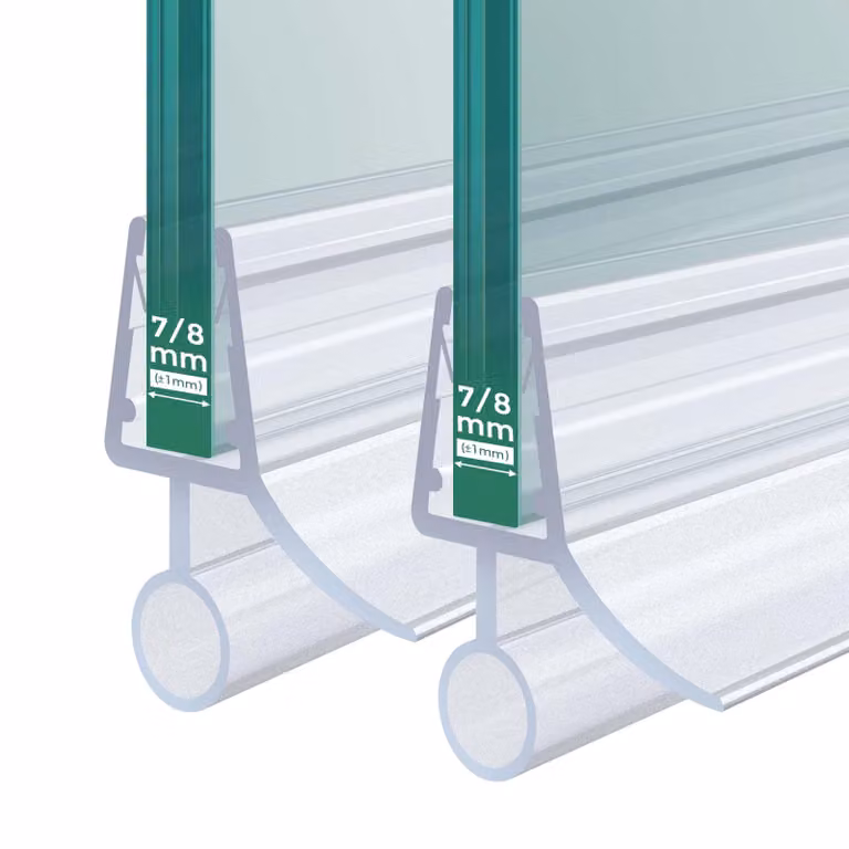 S'AFIELINA guarnizione di ricambio deflettore acqua doccia guarnizione box doccia bagno 7-8mm vetro 100cm 2 pezzi