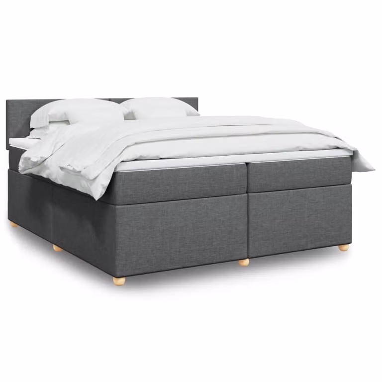 vidaXL Letto Ibrido con Materasso e Struttura in Legno di Pino, Grigio e Bianco, 200x200 cm