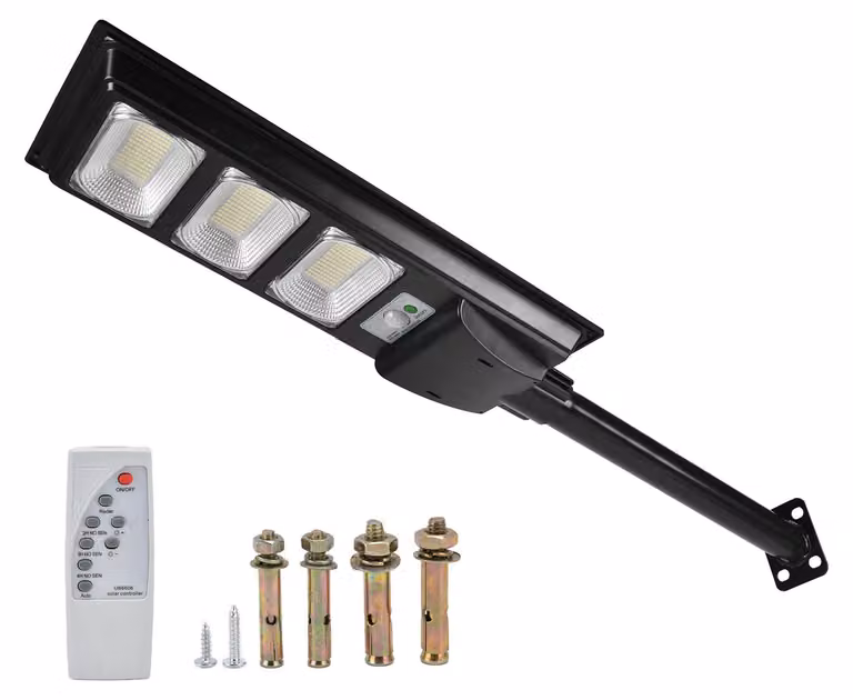 Lampione solare, 351 LED, sensore telecomando impermeabile per giardini all'aperto