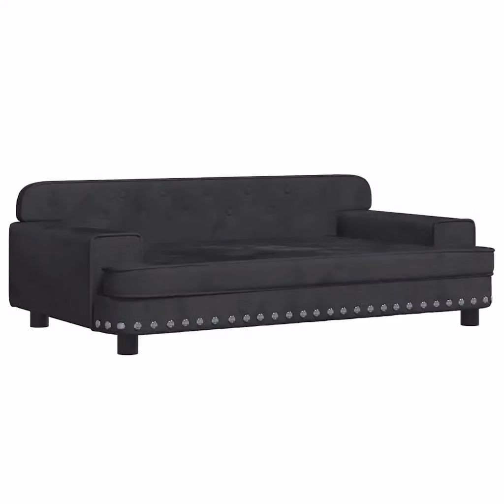 Divanetto per bambini Design Mania in velluto nero L: 90 cm, P: 53 cm, H: 30 cm – 2