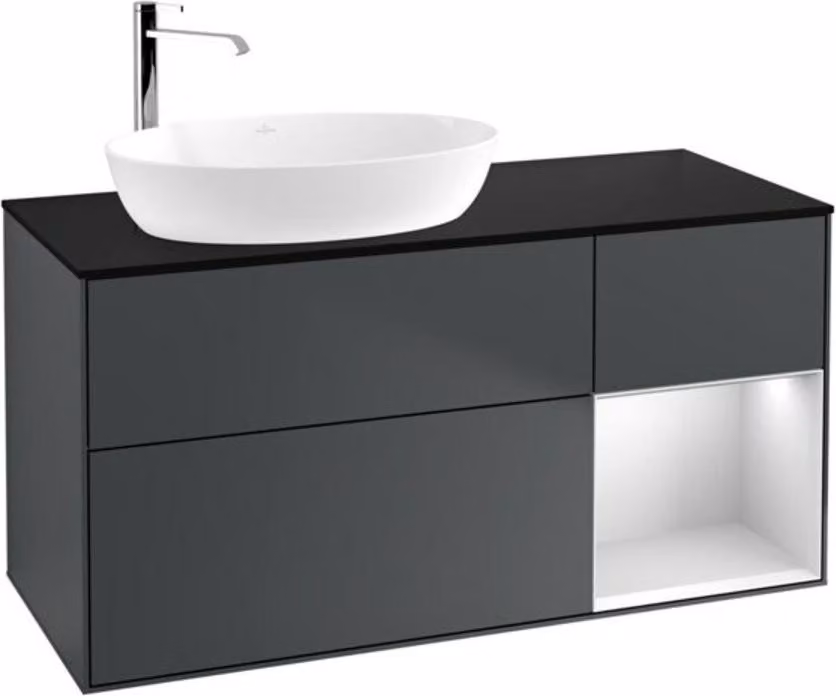 Mobiletto V&B Finion 120cm, Pl b m, Rg w m Lac, md bl. m Lac