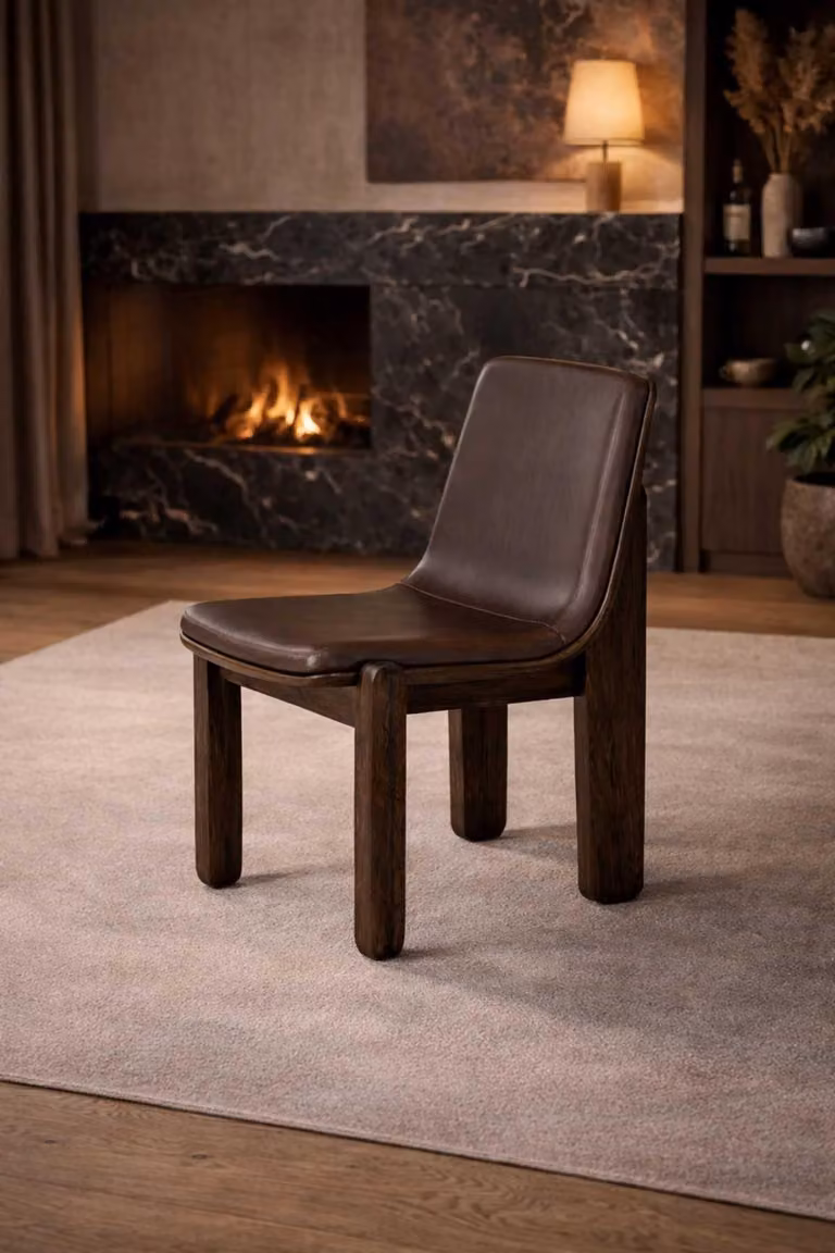 Poltrona in pelle marrone. Arredamento esclusivo per la zona living. Poltrone di design